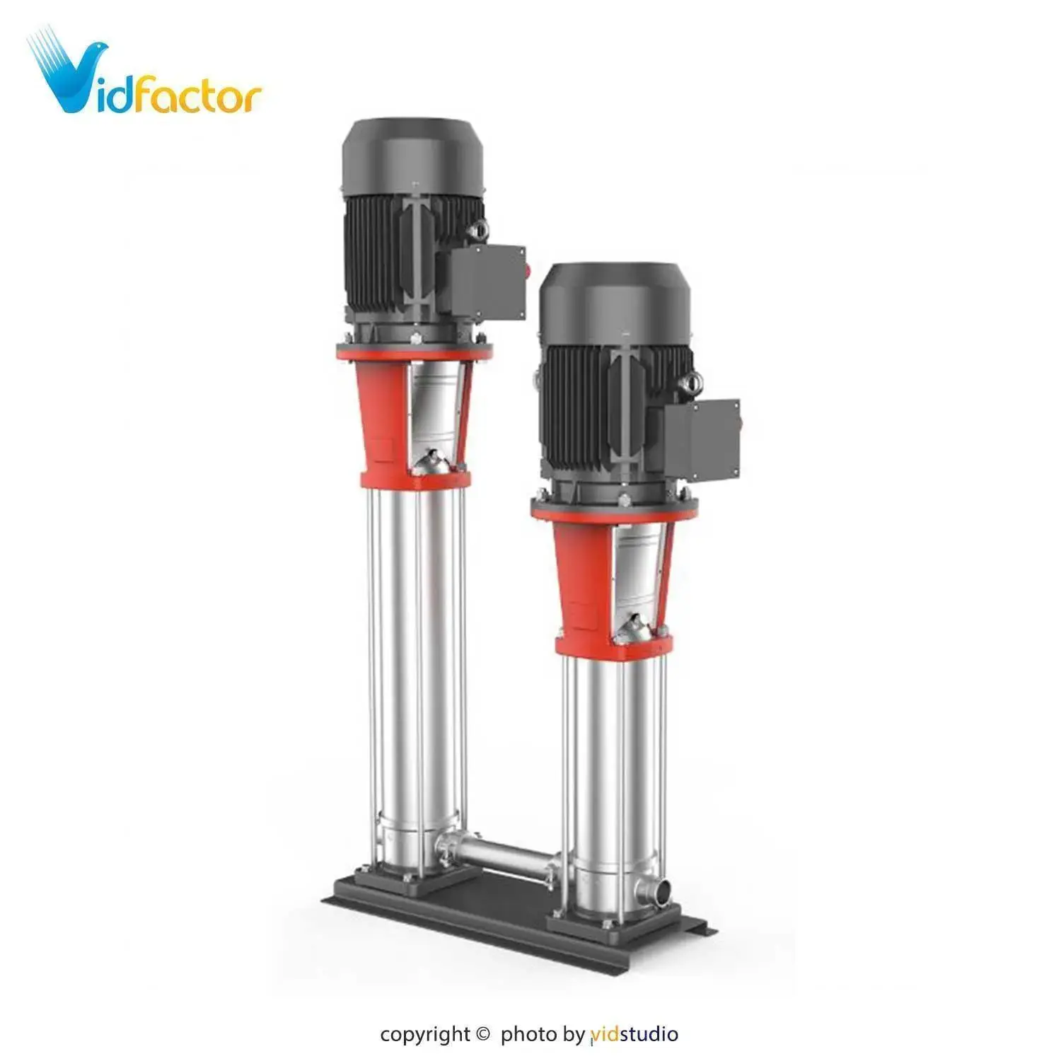 مجموعه پمپ فشار قوی عمودی طبقاتی تمام استیلLVS20-12B+LVSD20-17B