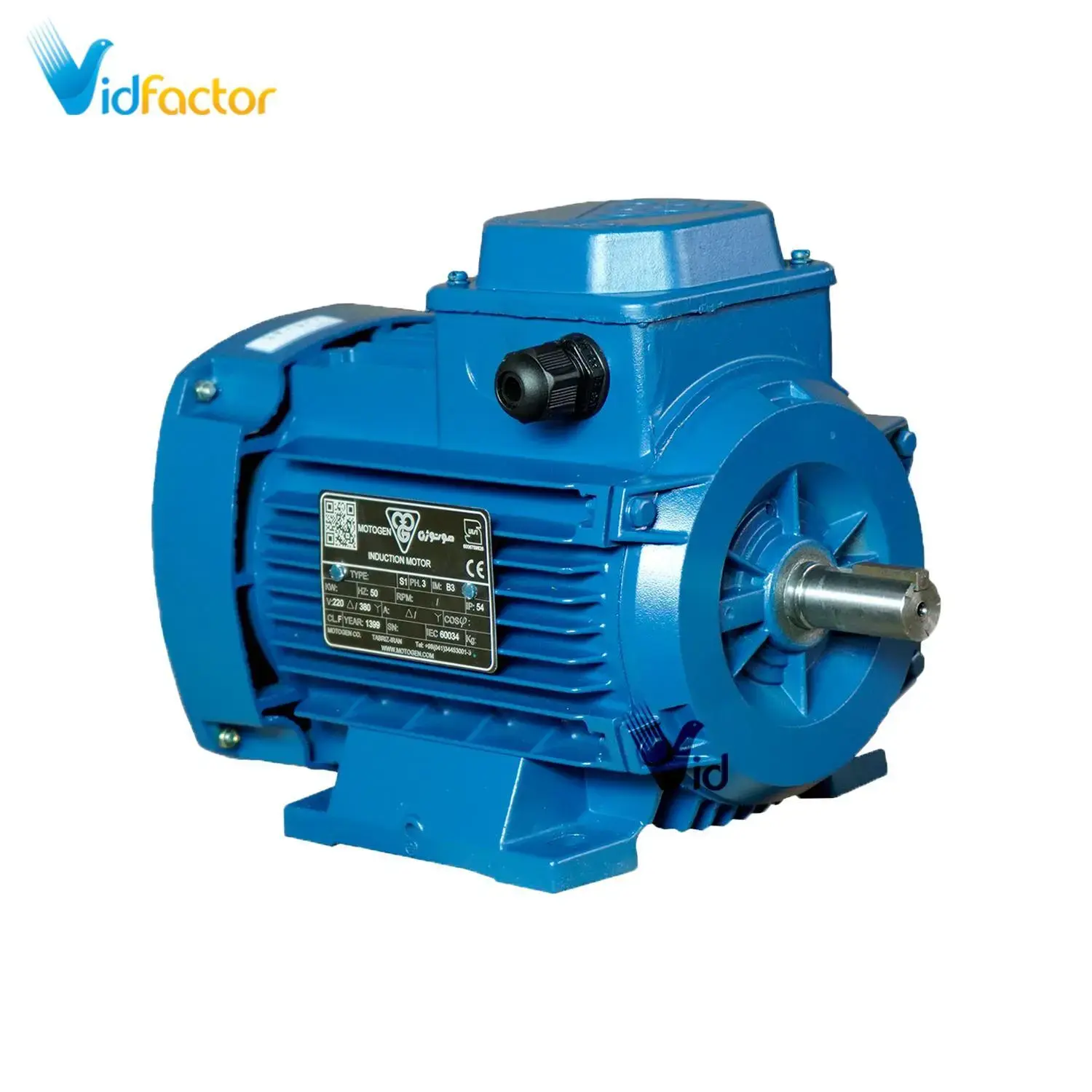 الکتروموتور سه فاز آلومینیومی موتوژن 750 دور 1.5kw-112fr