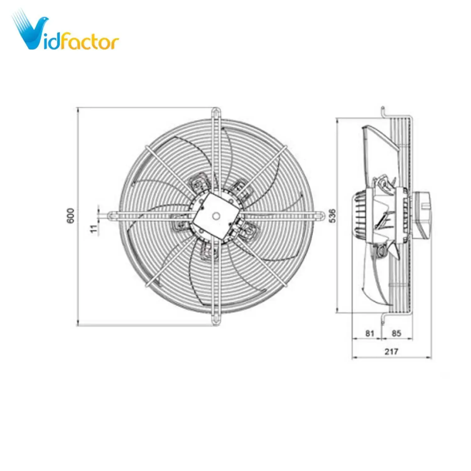 فن آکسیال تاسیساتی 50 سانت یورو ونت دمنده VIB-50G4T2