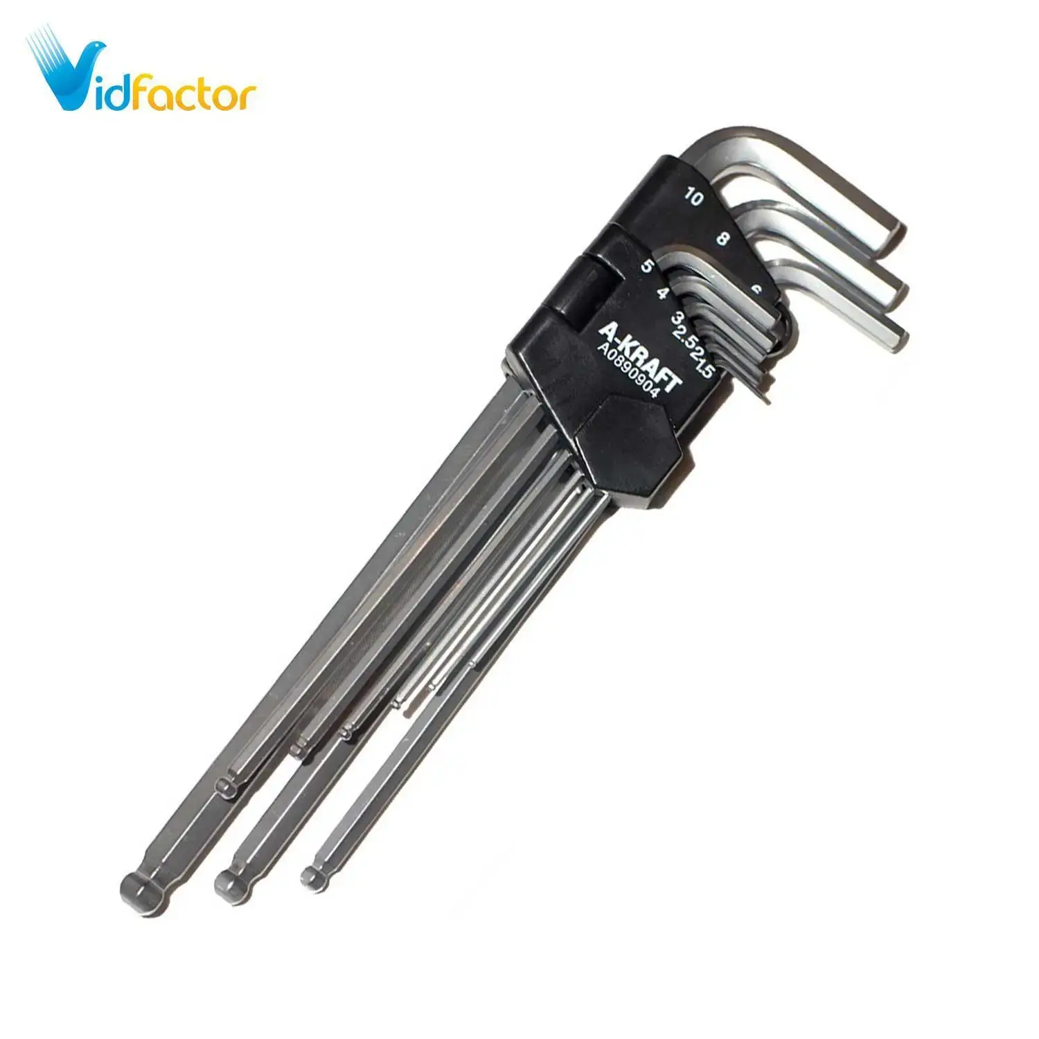 آچار آلن درآویز پلاستیکی 9عددی بلند A-KRAFT-AA085H209 T10-T50
