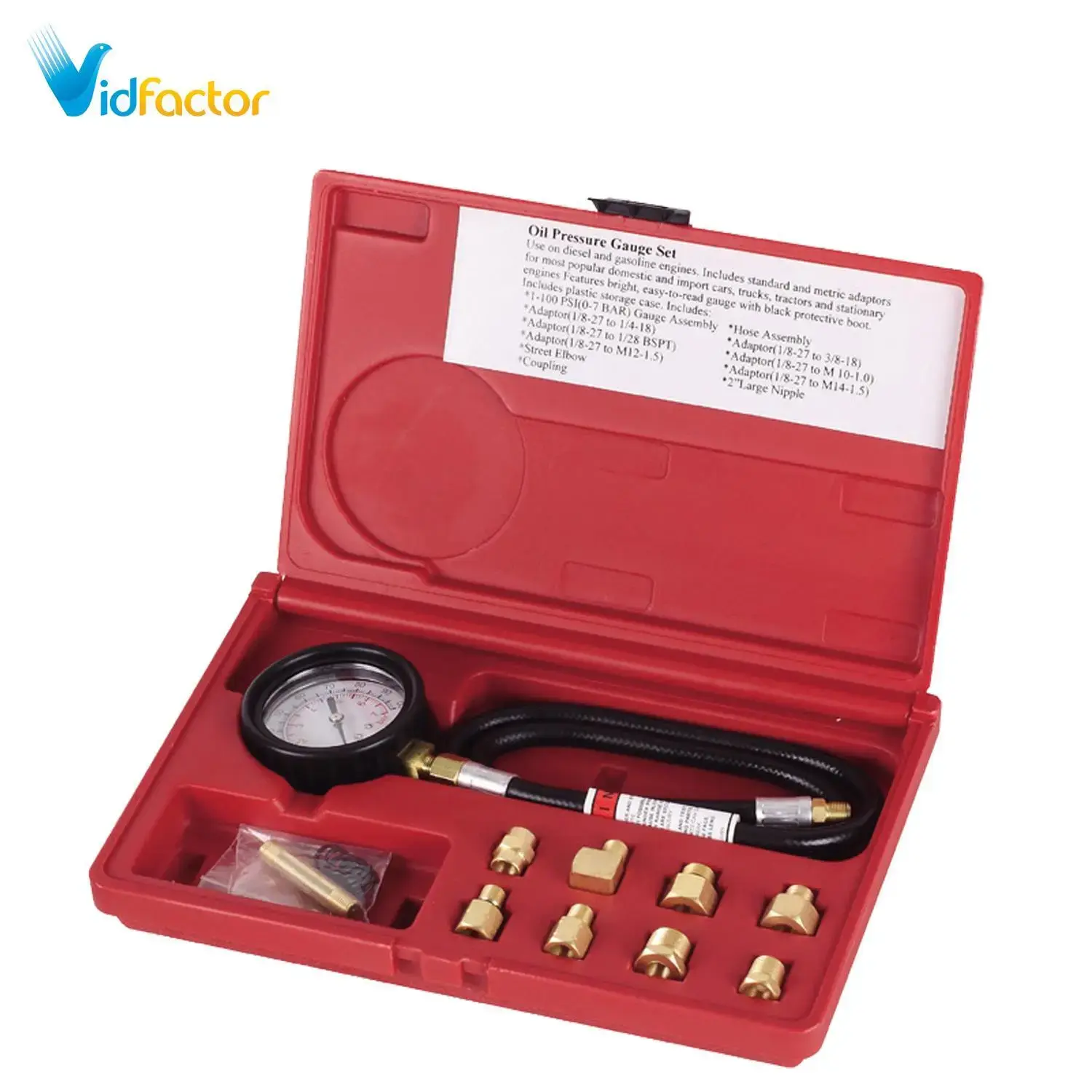 کیت تست فشار روغن موتور بنزینی و دیزلی a-kraft DT0003 PSI300-0