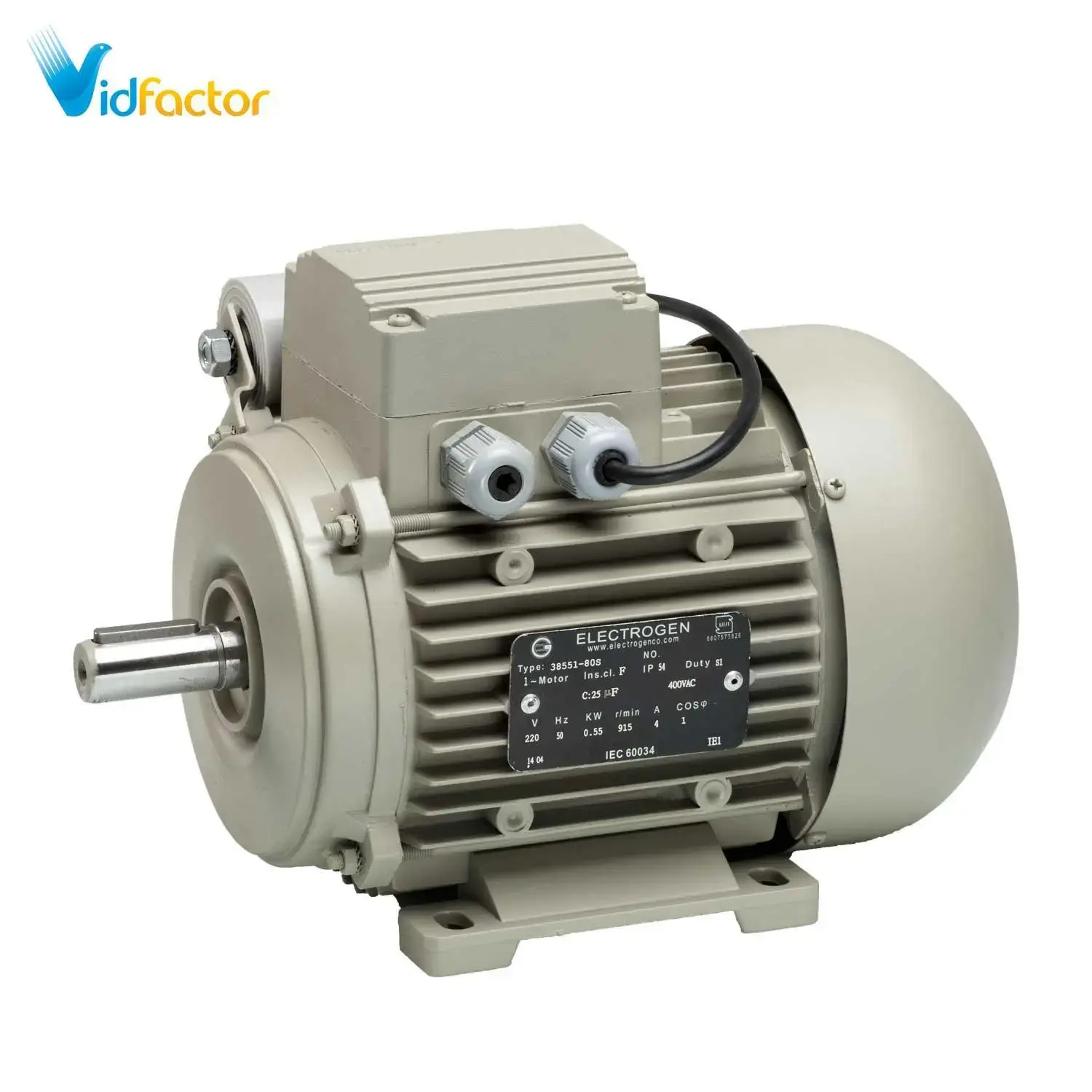 الکتروموتور تک فاز رله ای آلومینیومی 1500دور الکتروژن CR-1.3hp B3-71 