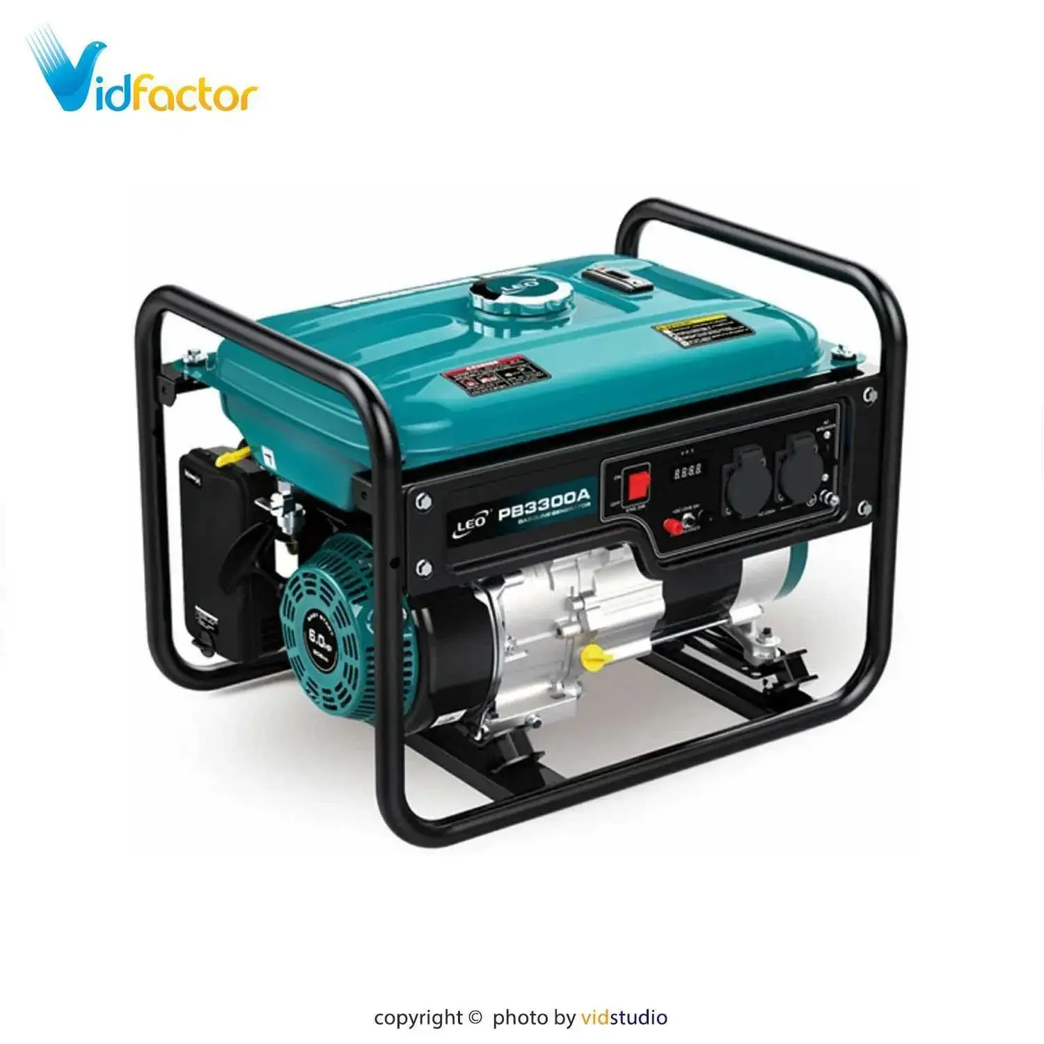ژنراتور بنزینی استارتی سه فاز لئو PB7003ea چرخ دار