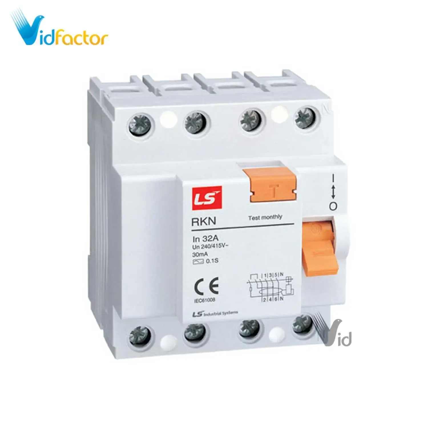 کلید حفاظت جریان نشتی LS مدل RKN 3P+N 25A 30mA
