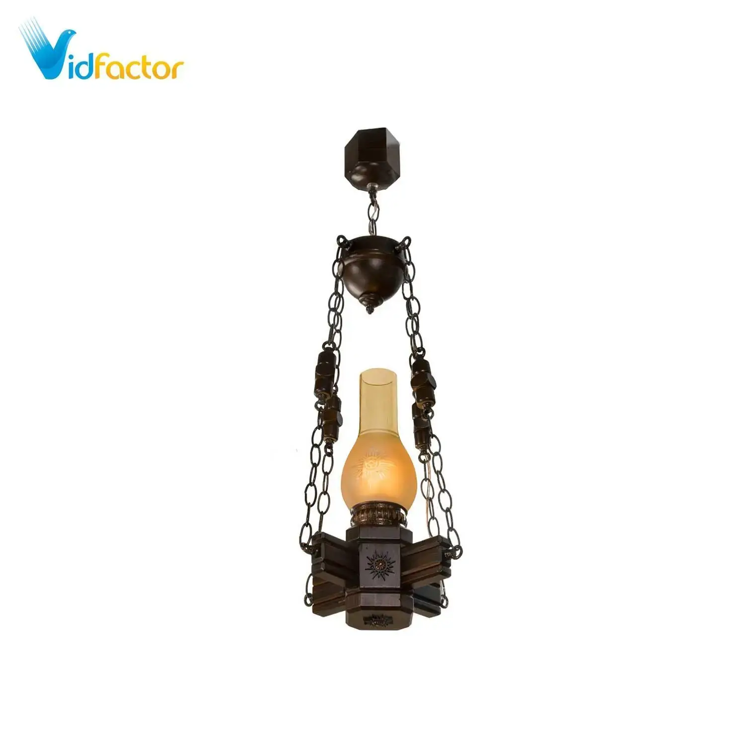 آویز سقفی مدل روستیک تک شعله دارکار کد 109