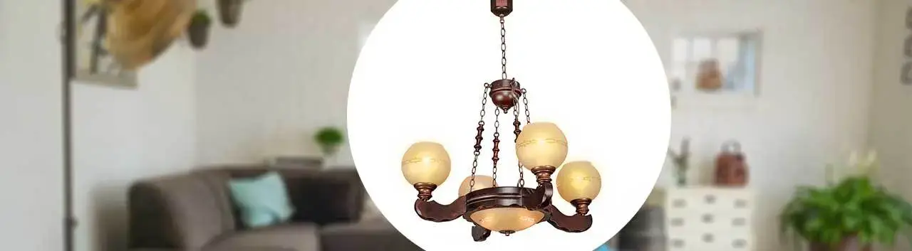 تصویری از لوستر مدل رومی چهار شعله دارکار