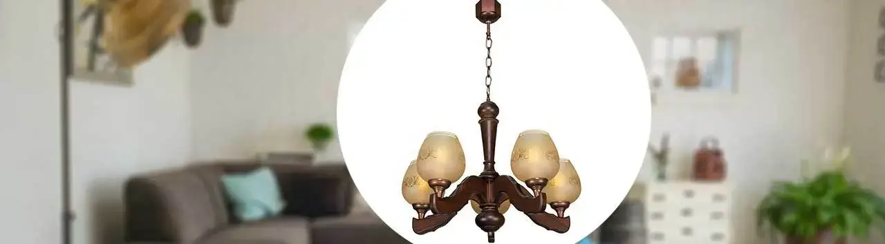 تصویری از لوستر مدل کلاسیک پنج شعله دارکار