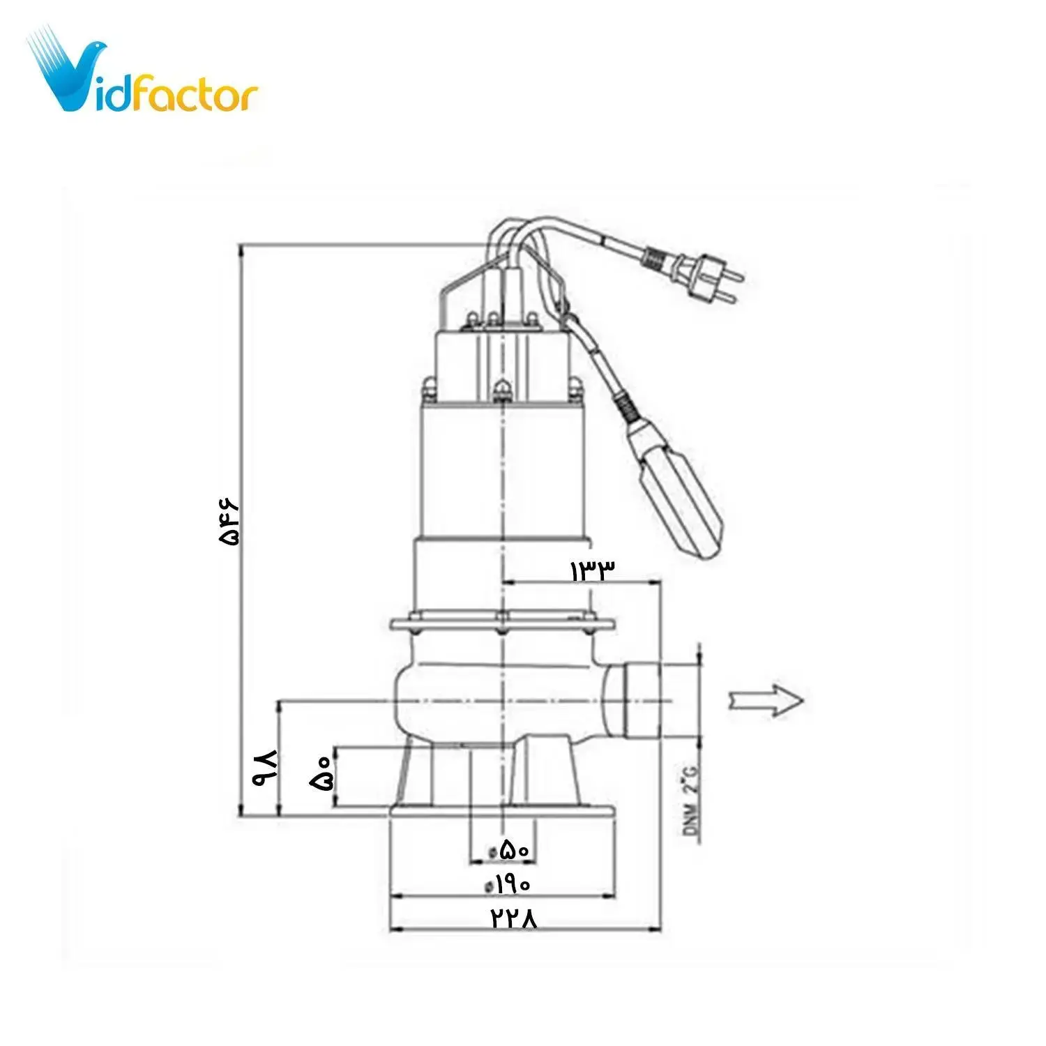 پمپ لجن کش ابارا تمام استیل DW 300 T