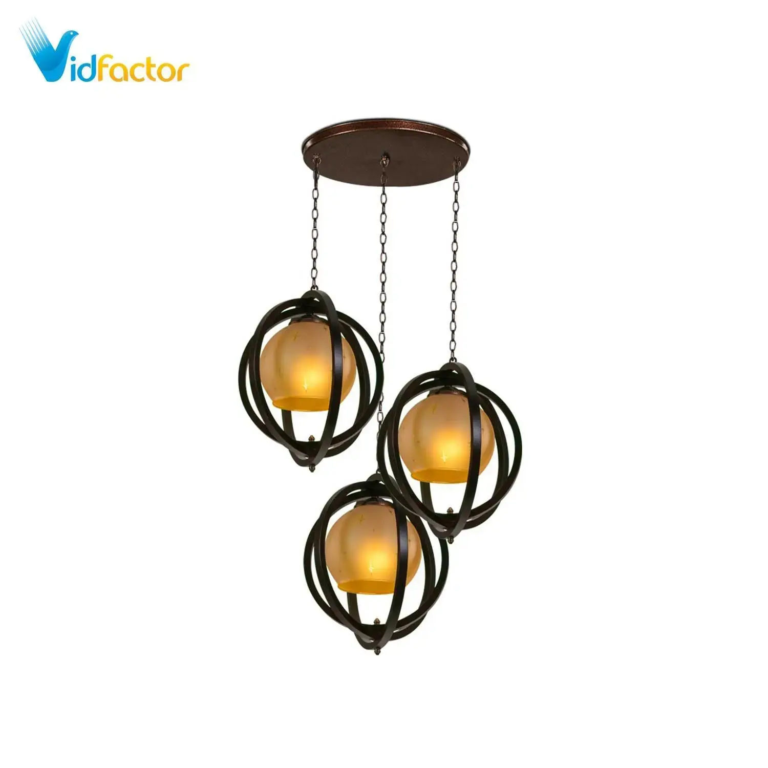 آویز سقفی مدل کره سه شعله دارکار کد r79