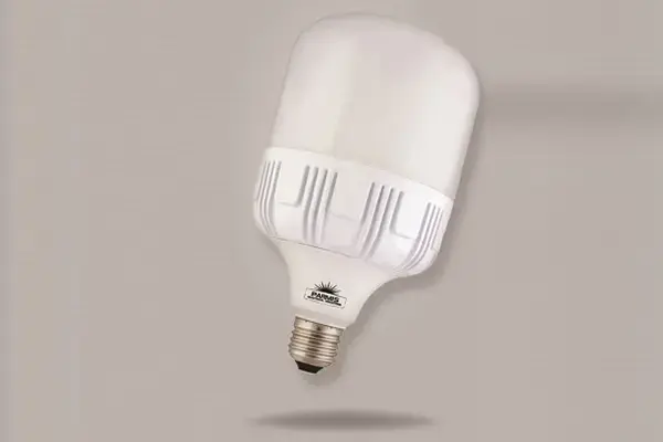 تصویری از لامپ حبابی وات بالا پارمیس مدل LED BULB 50W آفتابی
