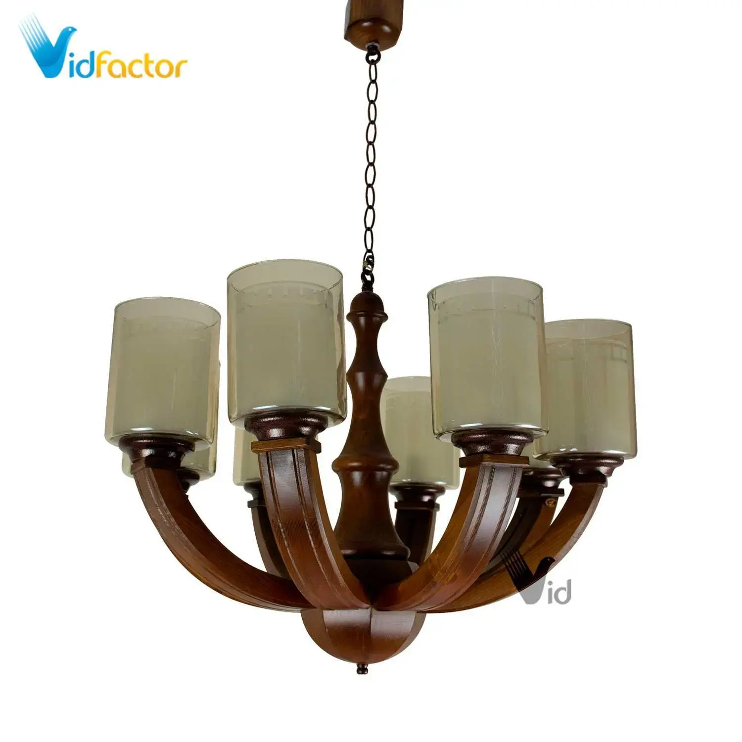 لوستر چوبی مدل موناکو هشت شعله دارکار کد 269b