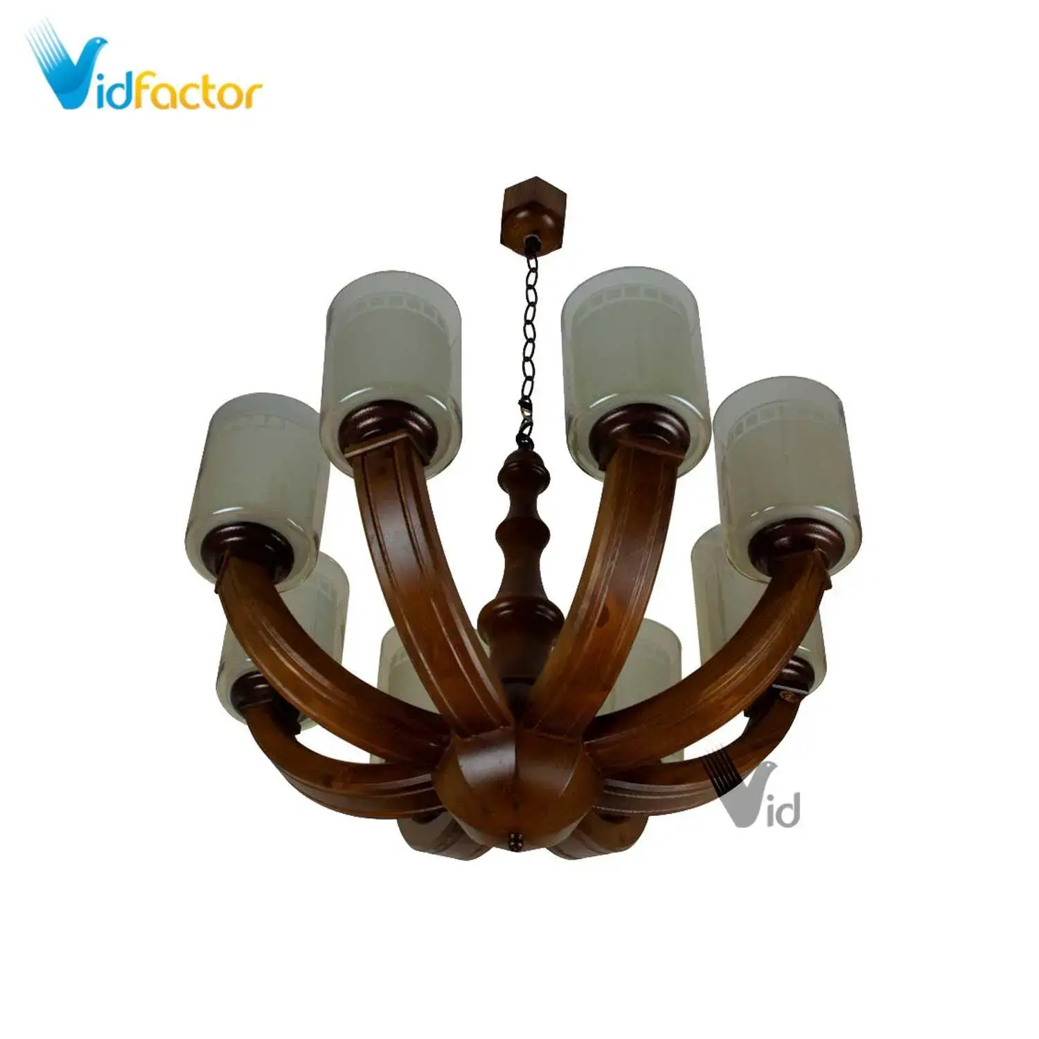 لوستر چوبی مدل موناکو هشت شعله دارکار کد 269b