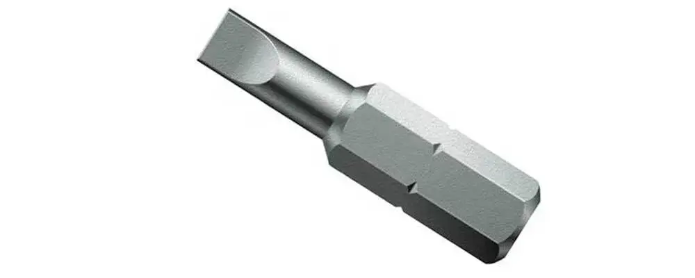 نمای روبرویی از سرپیچ گوشتی دوسو تخت سری wera 0.8*4.0*39