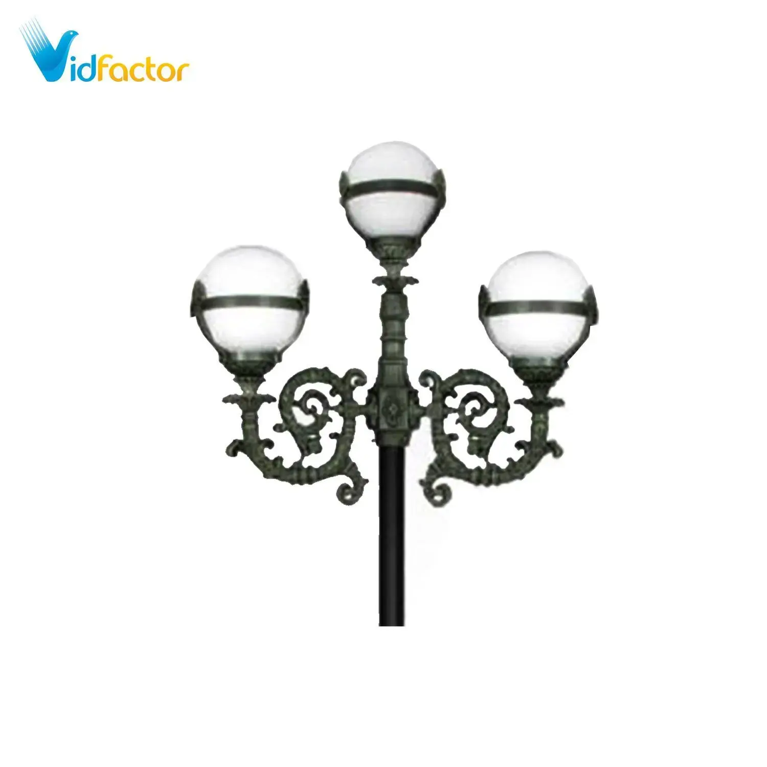 شاخه چراغ پارکی دو شاخه بدون چراغ شب تاب مدل ویدا
