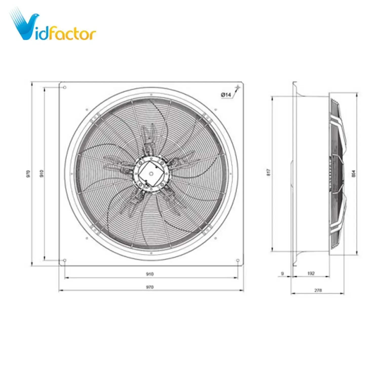 فن آکسیال تاسیساتی 80 سانت یورو ونت دمنده VIB-80R6T3