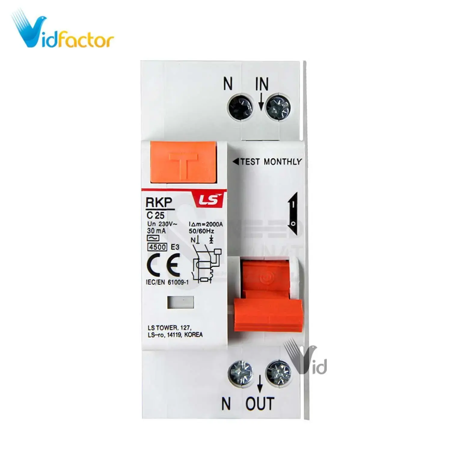 کلید ترکیبی LS مدل RKP 1P+N C25A 30mA