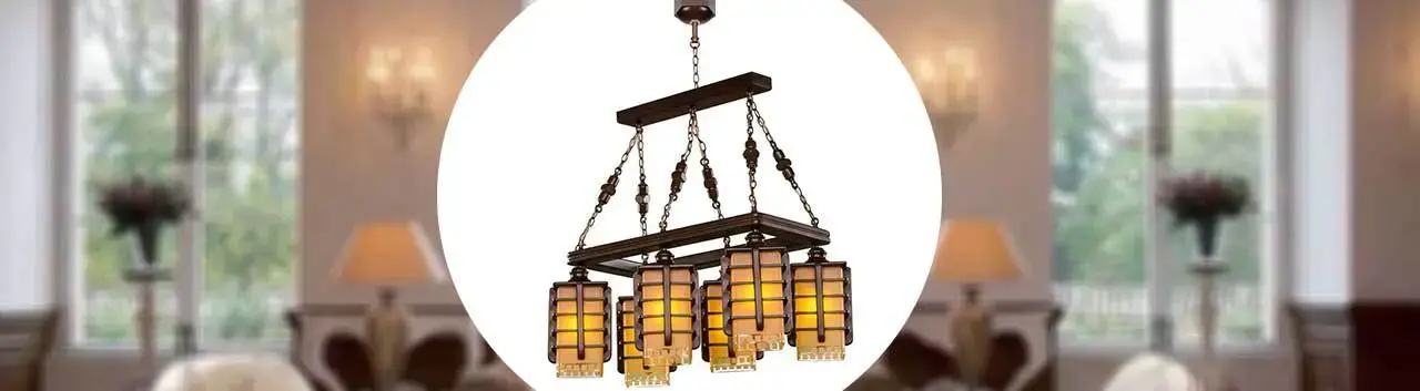 تصویری کناری لوستر مدل منچستر شش شعله دارکار