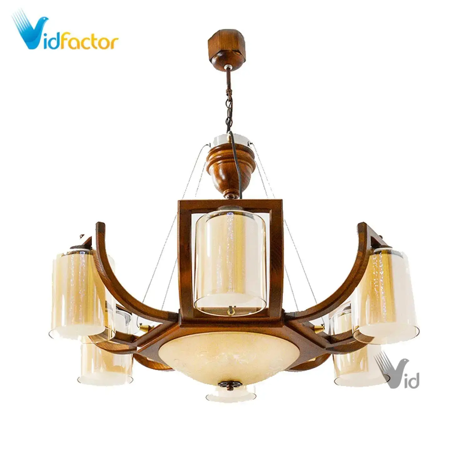 لوستر چوبی مدل سفینه دارکار کد 245