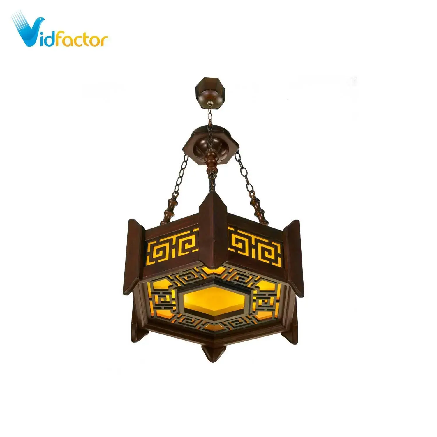 لوستر چوبی مدل اورانوس سایز کوچک دارکار کد 242