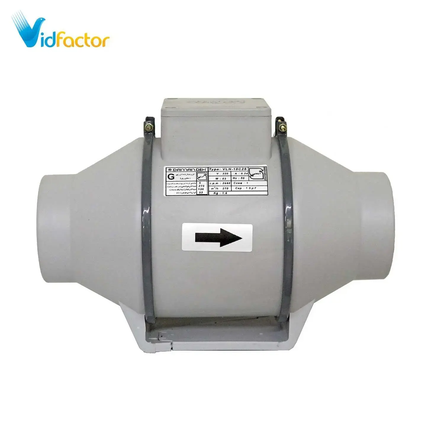 هواکش 10 سانت بین کانالی دمنده VLN-10C2S