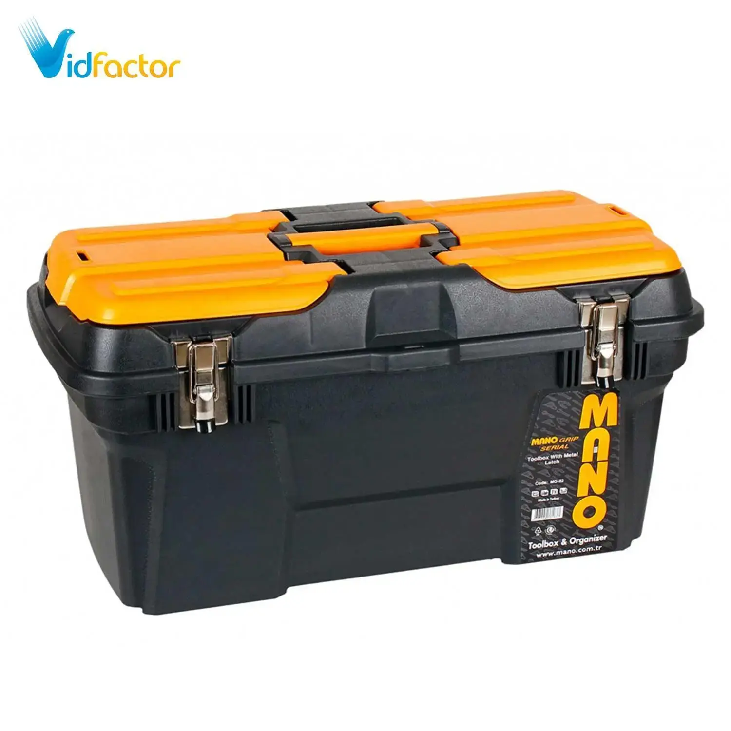  جعبه ابزار با قفل فلزی به همراه اورگانایزر 22 اینچ Mano MG22