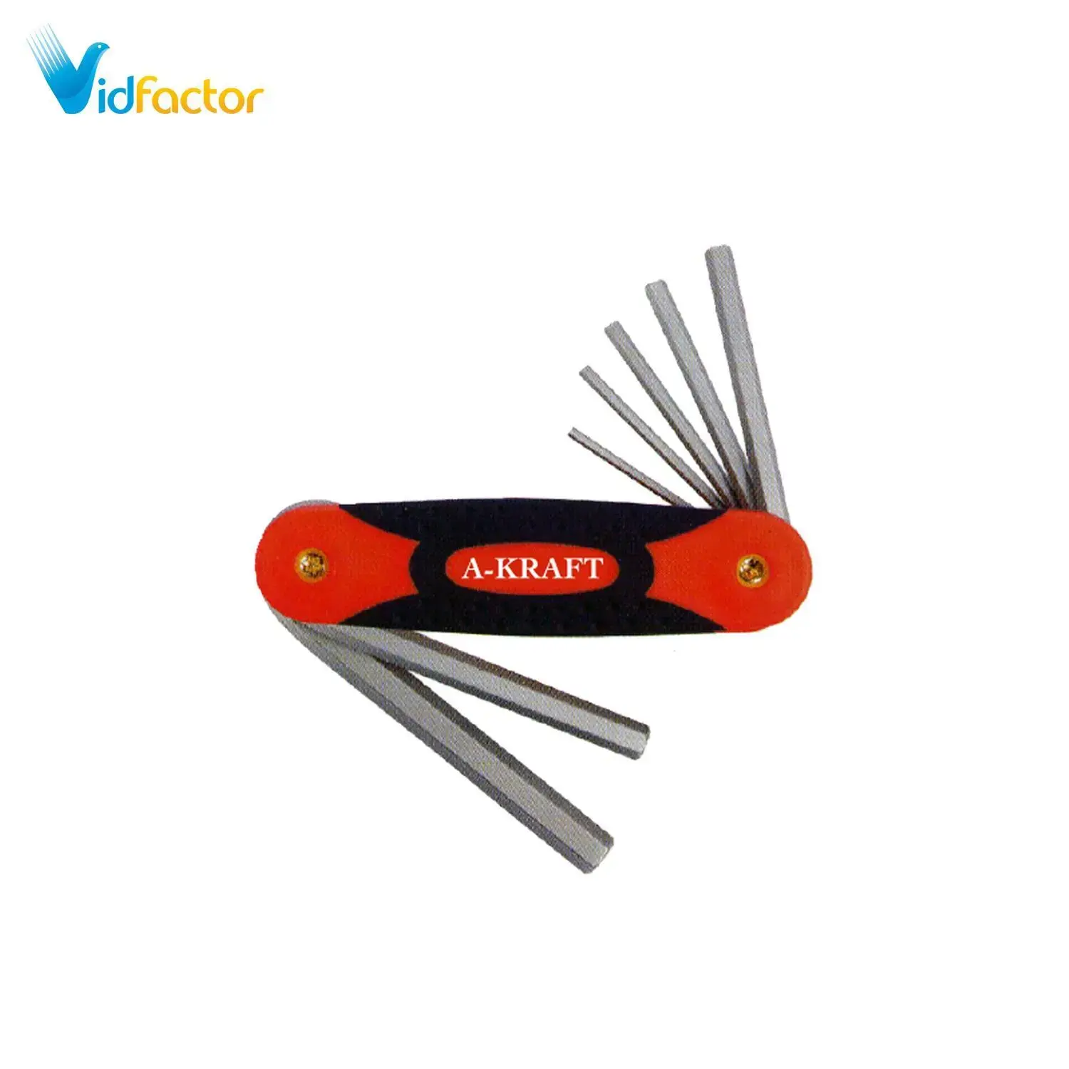 آچار آلن چاقویی قاب پلاستیکی 6عددی A-KRAFT-AA084H601 2.5*8mm