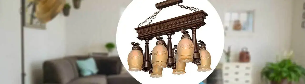 تصویری از لوستر مدل تخت جمشید شش شعله دارکار